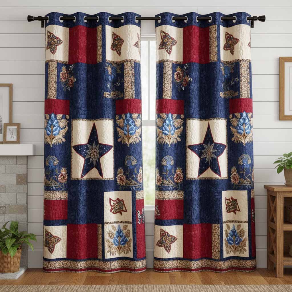 Liberty Blocks Quilted Curtains NCU0XD2303