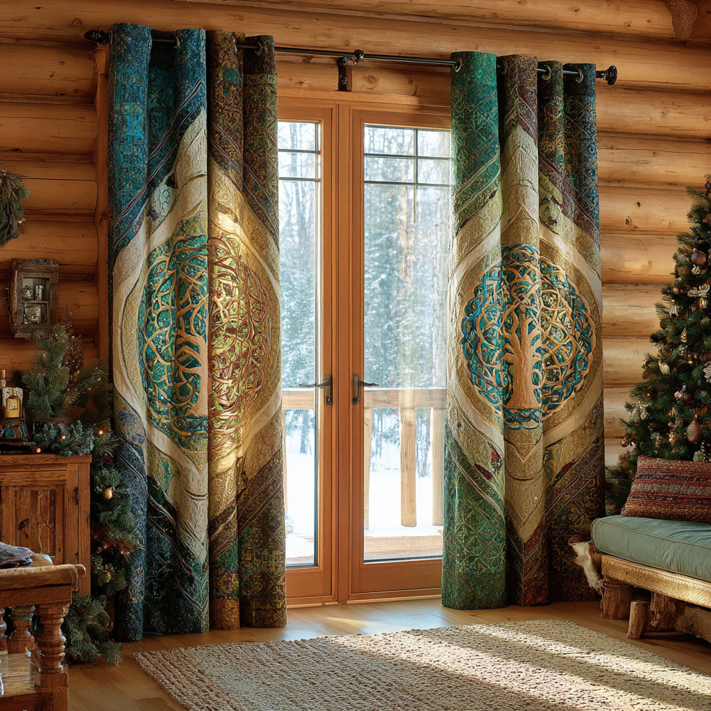 Life Bloom Quilted Curtains NCU0DV8664