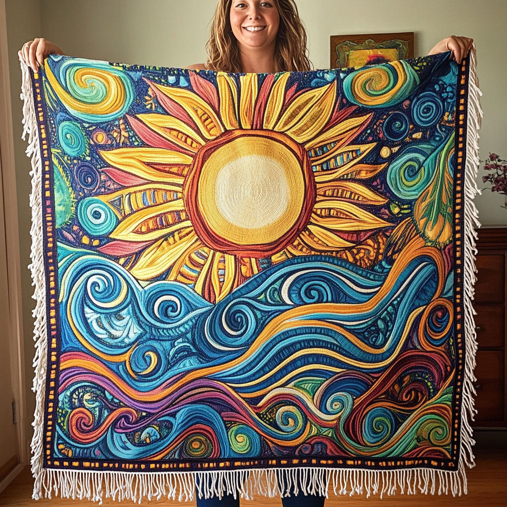 Luminous Tides Woven Sofa Blanket NCU0PT4931