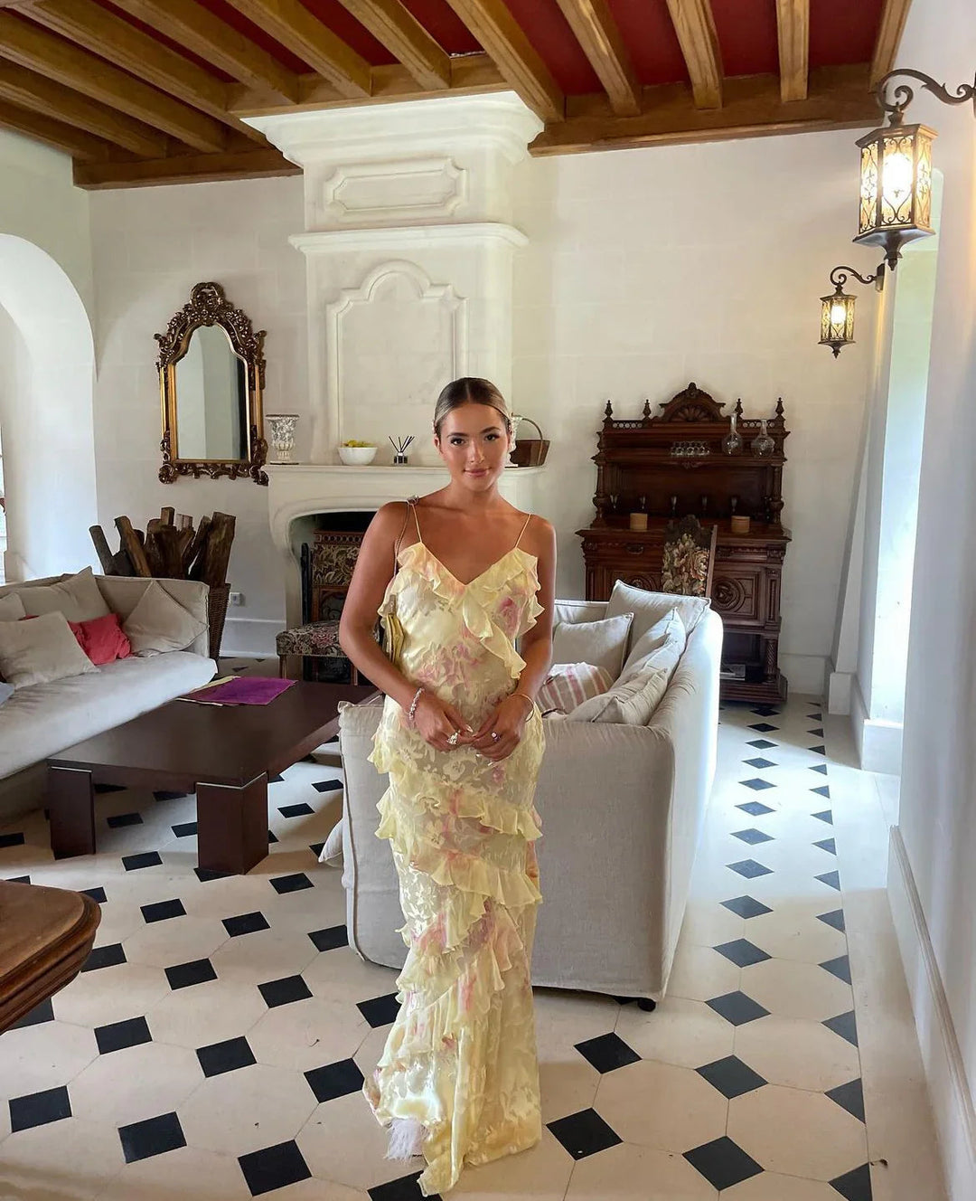 Julia - Long Dress with Ruffles