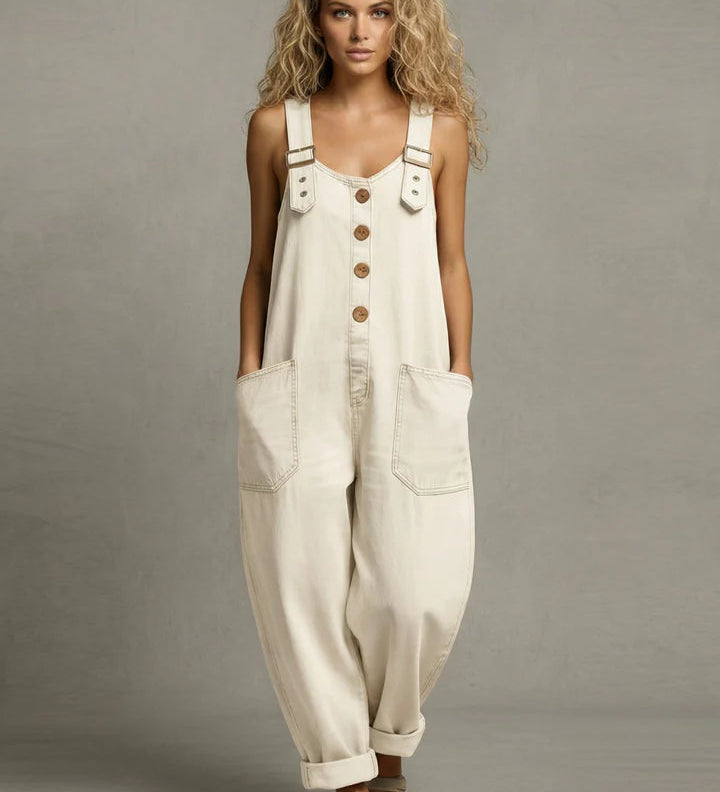 Ashley - Stylish Denim Jumpsuit With Pockets