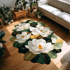 Magnolia Bloom Custom Shape Area Rug NCU0XD2710