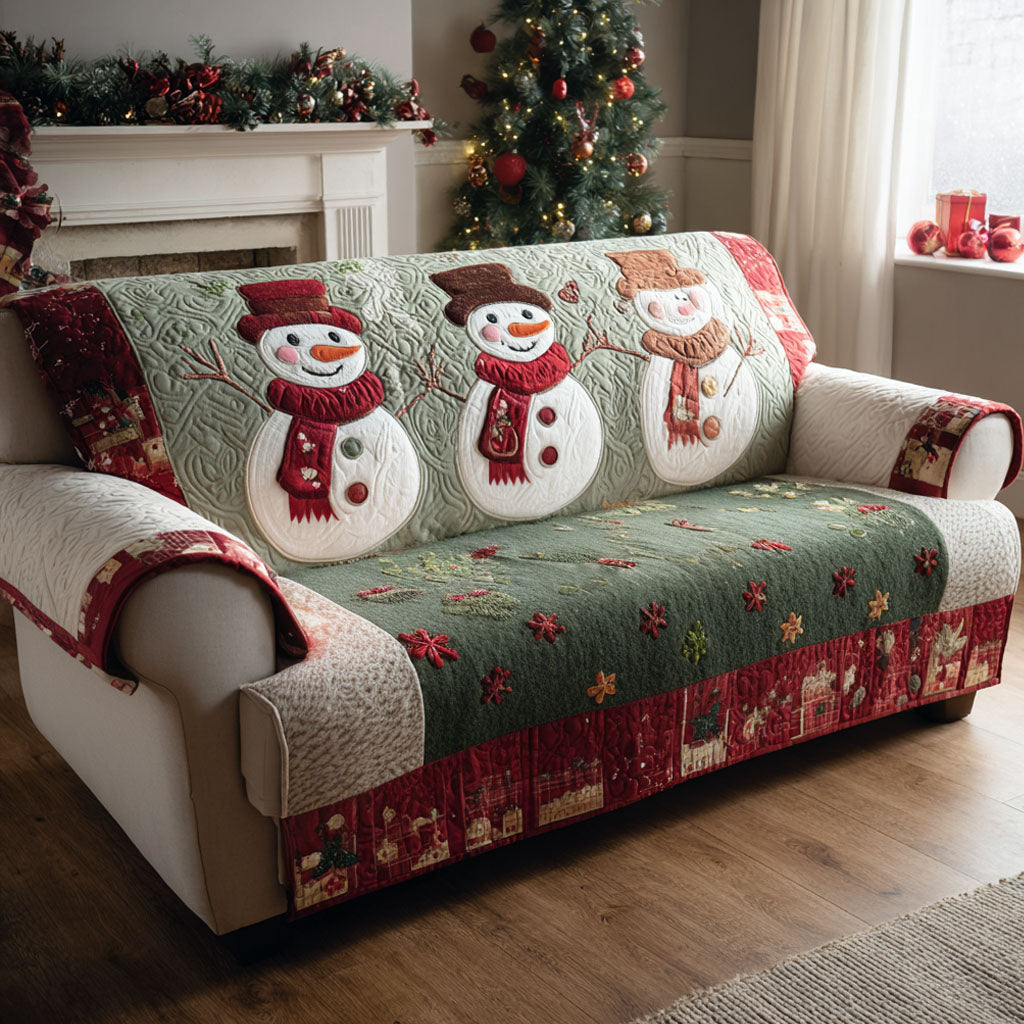 Merry Frost Quilted Sofa Cover NCU0TV833