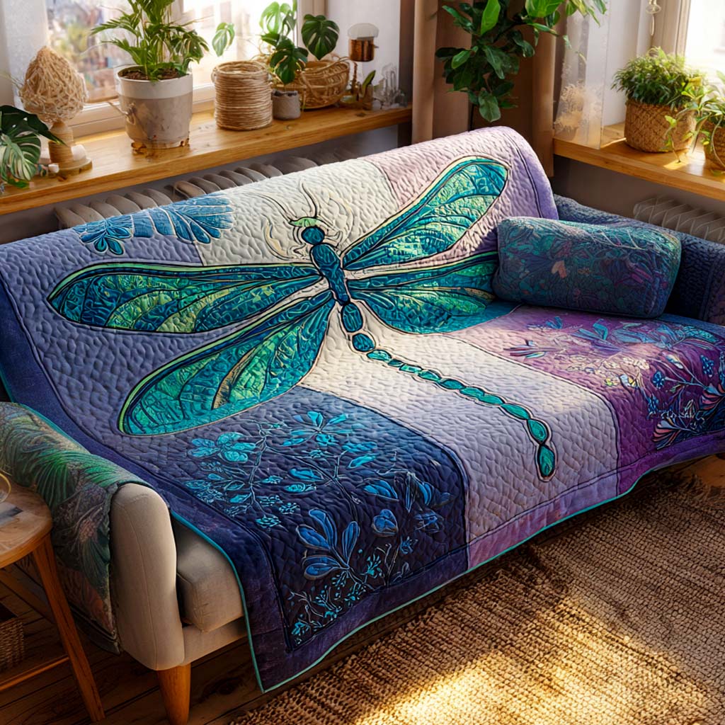 Dragonfly Quilted Sofa Cover NCU0VT326