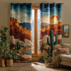 Monolith Cactus Vista Quilted Curtains NCU0HH1486