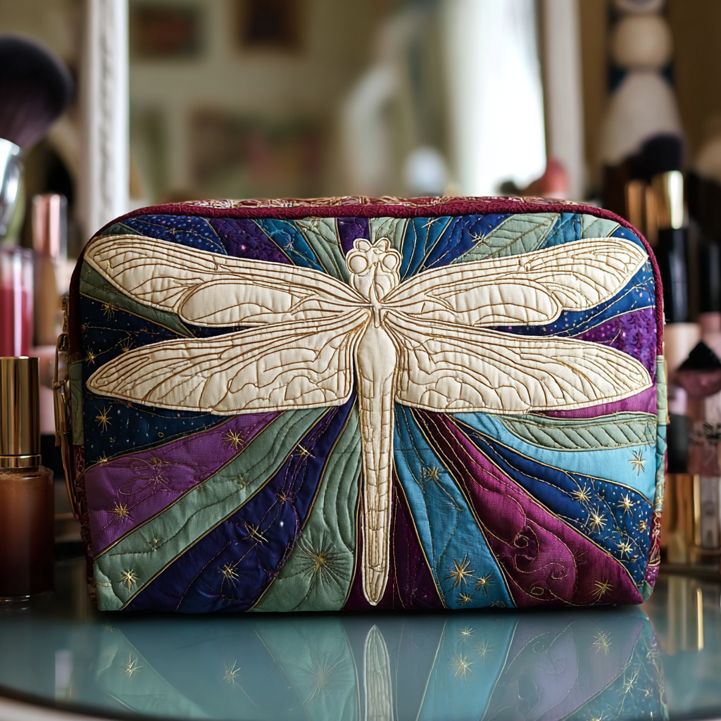 Mystic Dragonfly Quilted Makeup Bag NCU0DK10227