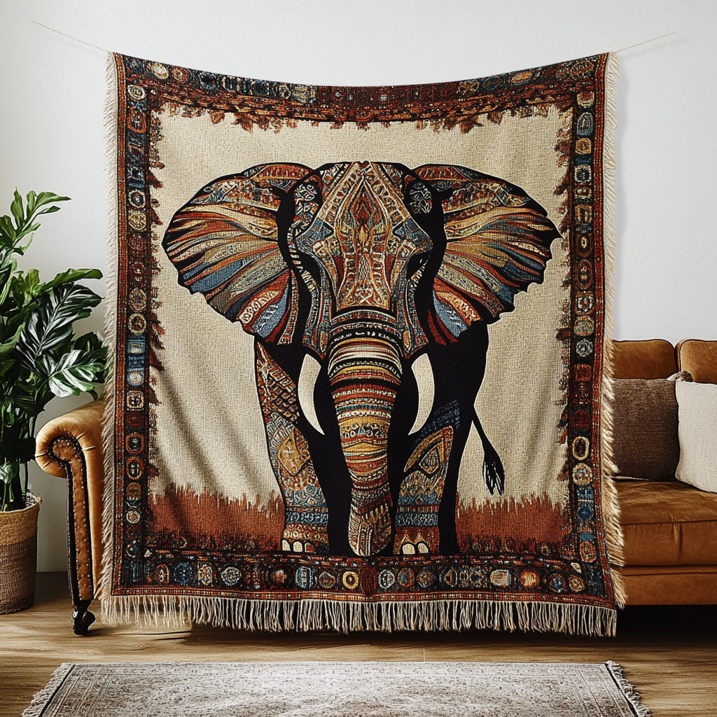 Noble Pachyderm Woven Sofa Blanket NCU0DK5448