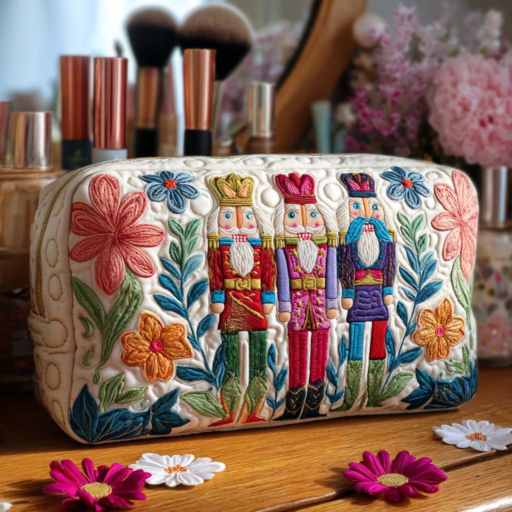 Nutcracker Charm Quilted Makeup Bag NCU0PT9506