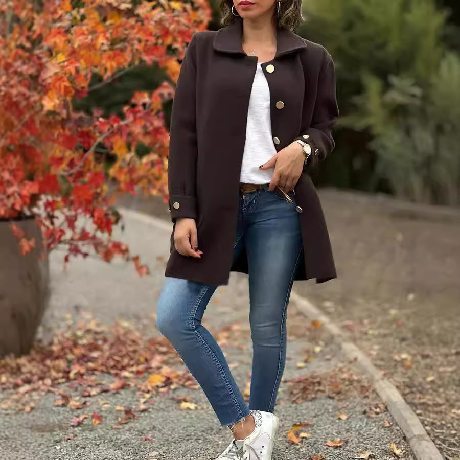 Andrea - Classic Button-Down Oversized Coat