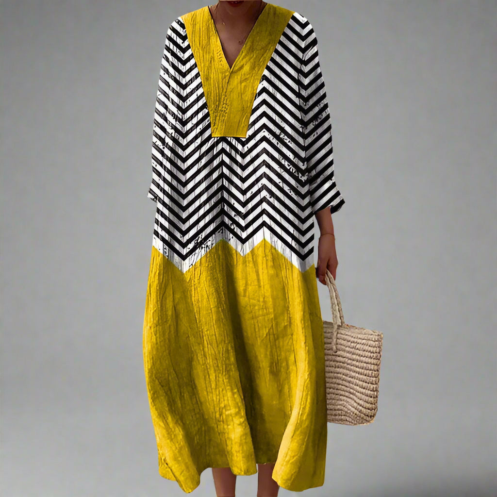 Heather - Elegant Geometric Dress