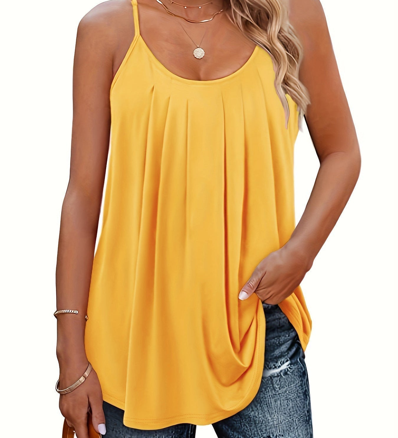 JANINE - Women Lightweight Spaghetti Strap Fit Summer Top