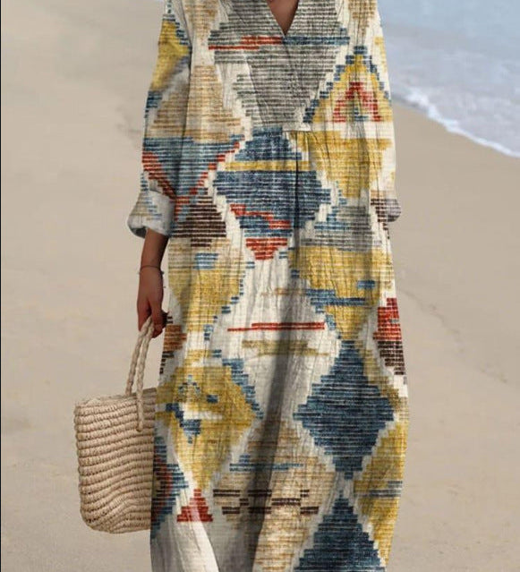 Grace - Bohemian-Inspired Dress with Ethnic Prints
