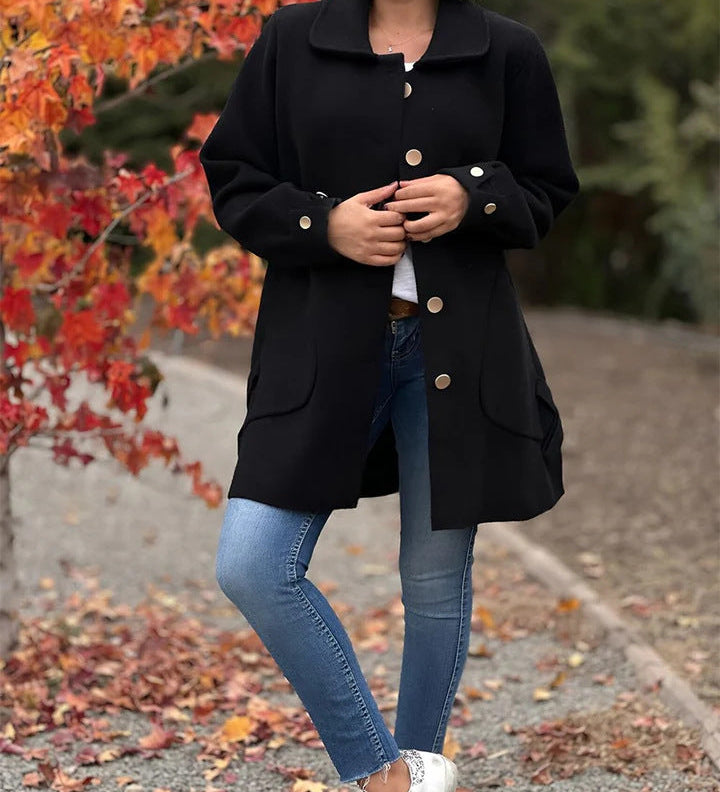 Andrea - Classic Button-Down Oversized Coat