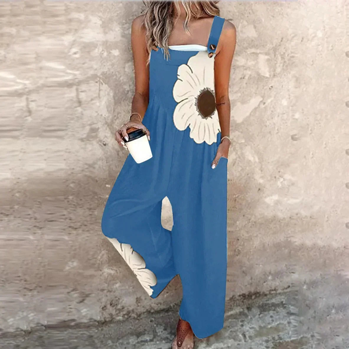 Comfortable printed overall