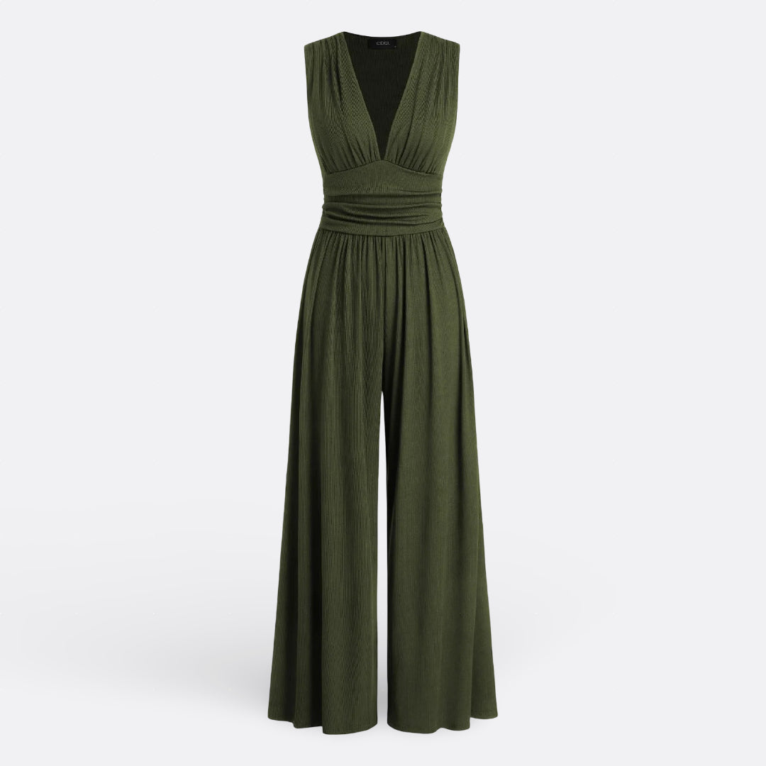 Brielle - Chic Sleeveless Jumpsuit with Wide Legs