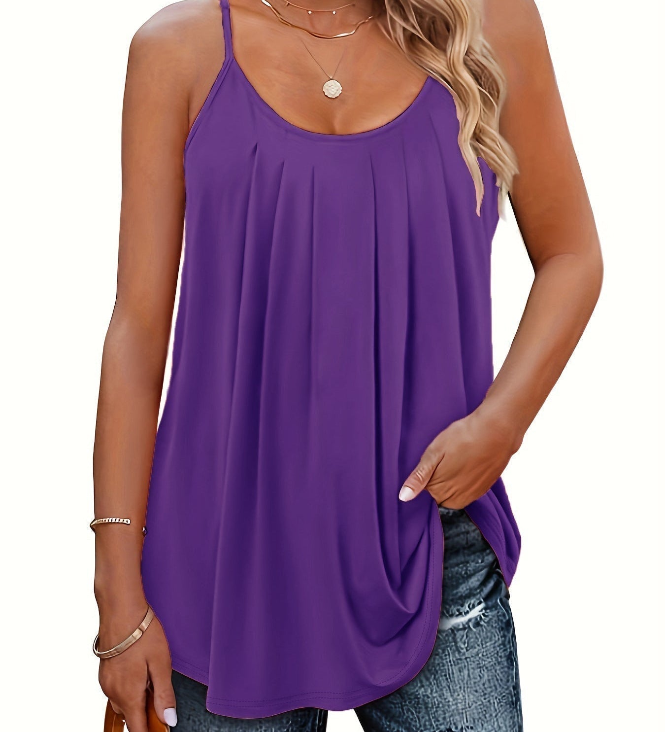 JANINE - Women Lightweight Spaghetti Strap Fit Summer Top
