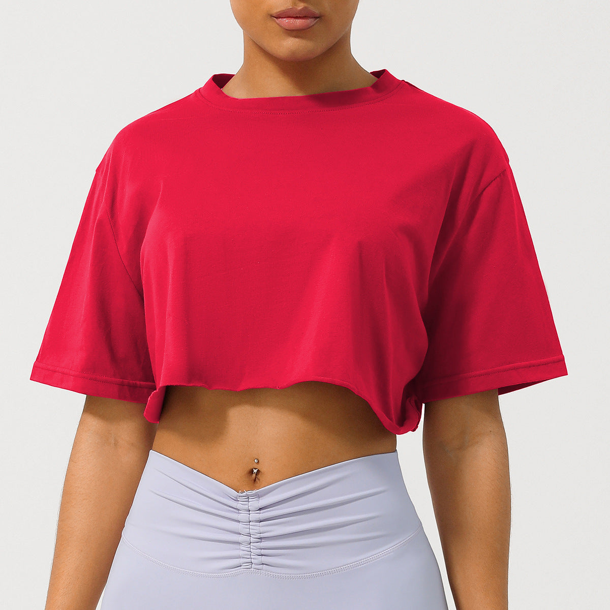 ALYSSA - Women Relaxed Fit Crop Tee
