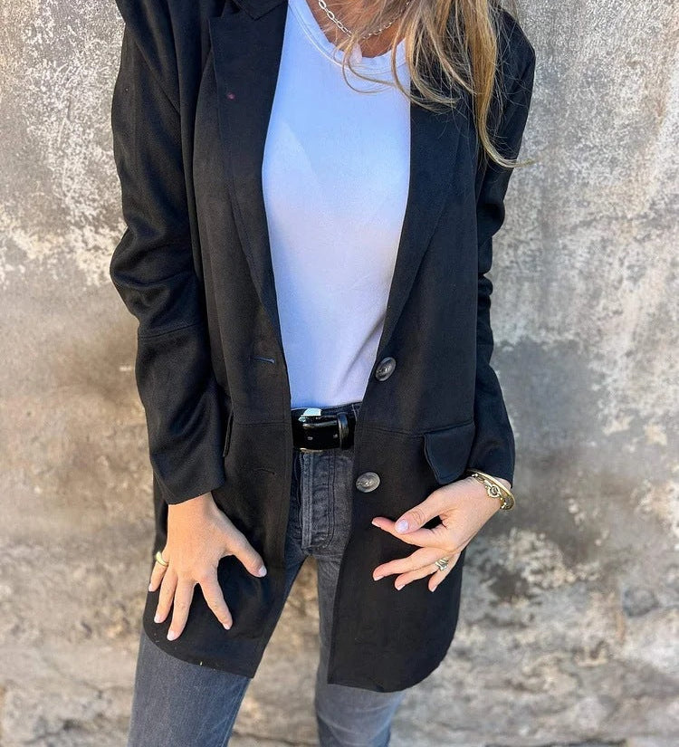 Marley - Long Suede-Look Coat
