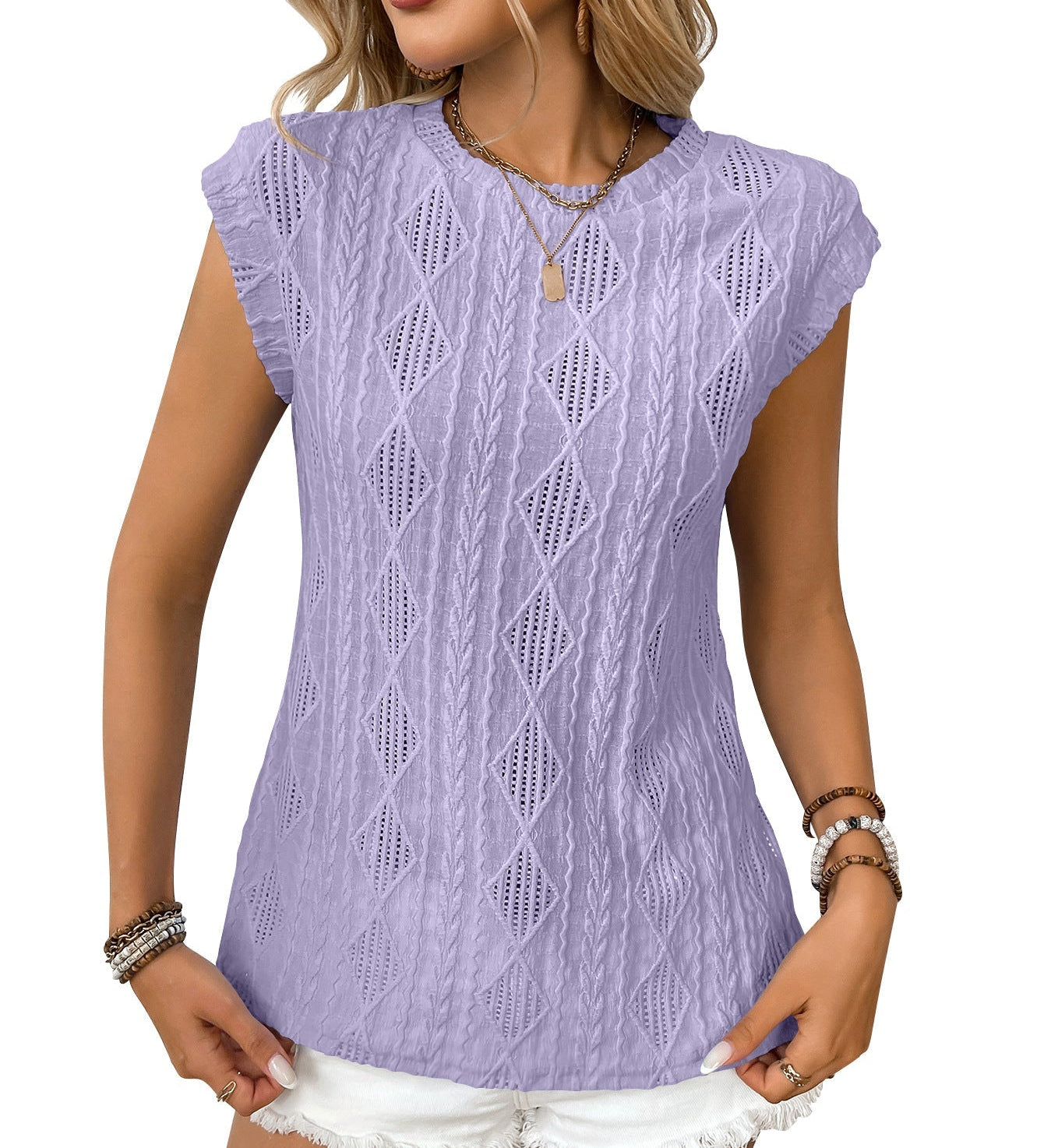 JENNIFER - Women Lightweight Knit Chic Tee