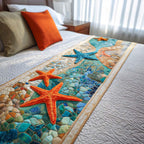 Ocean Stars Quilted Bed Runner NCU0NT9950