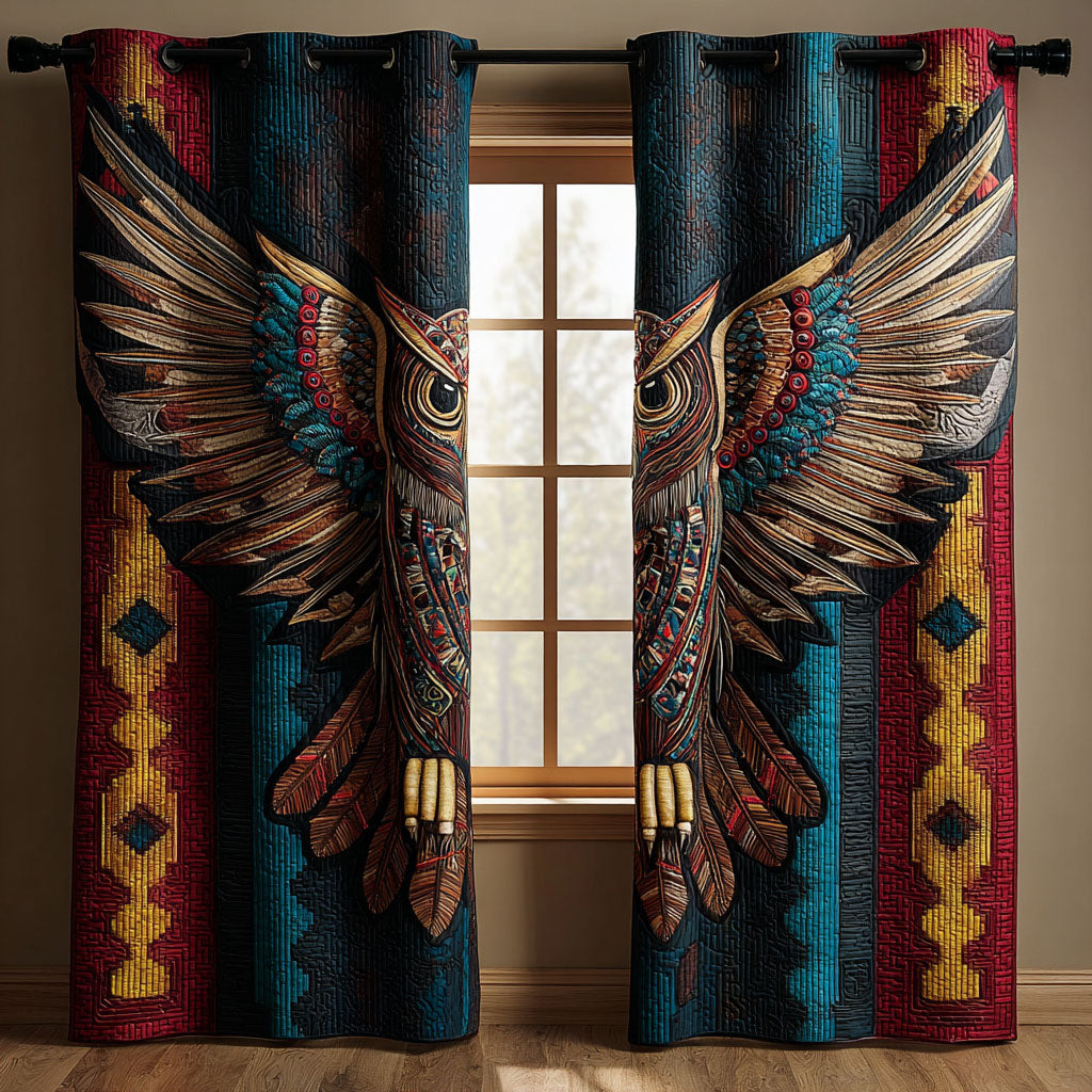 Owl Guard Quilted Curtains NCU0DK11754