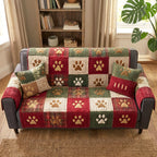 Paw Holiday Quilted Sofa Cover NCU0TV870