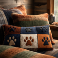 Pawprint Meadow Quilted Bedding Pillow Case NCU0DV8937