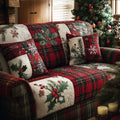 Plaid Flannel Quilted Sofa Cover NCU0NT10942