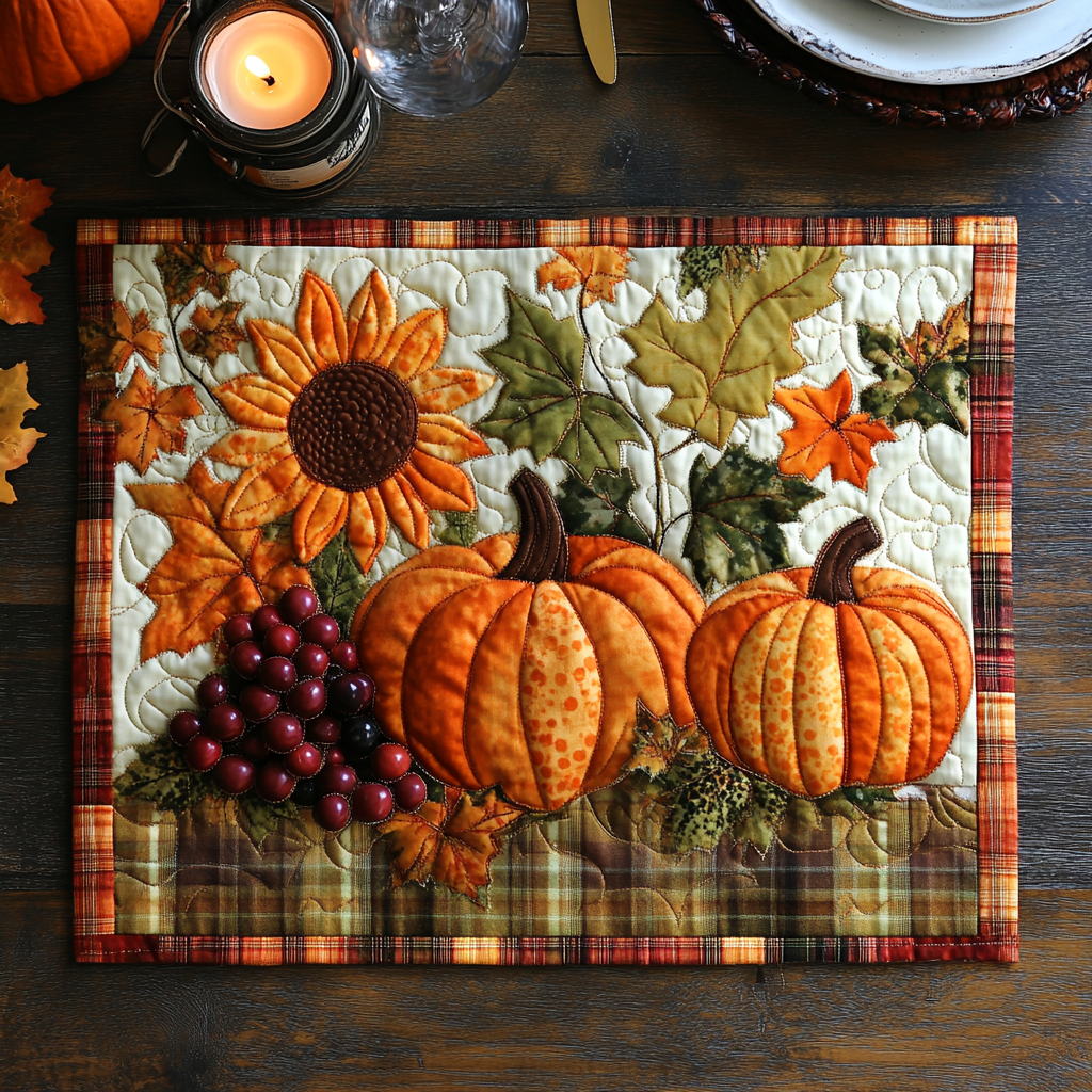 Pumpkin Parade Quilted Place Mat NCU0DV7268