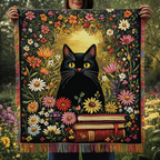 Purrfectly Mysterious Woven Sofa Blanket NCU0DV4165
