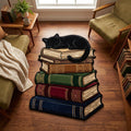 Reading Cat Custom Shape Area Rug NCU0TD2646