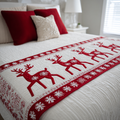Reindeer Delight Quilted Bed Runner NCU0DK10012