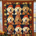 Retriever Autumn Vibes Quilted Blanket NCU0PT359