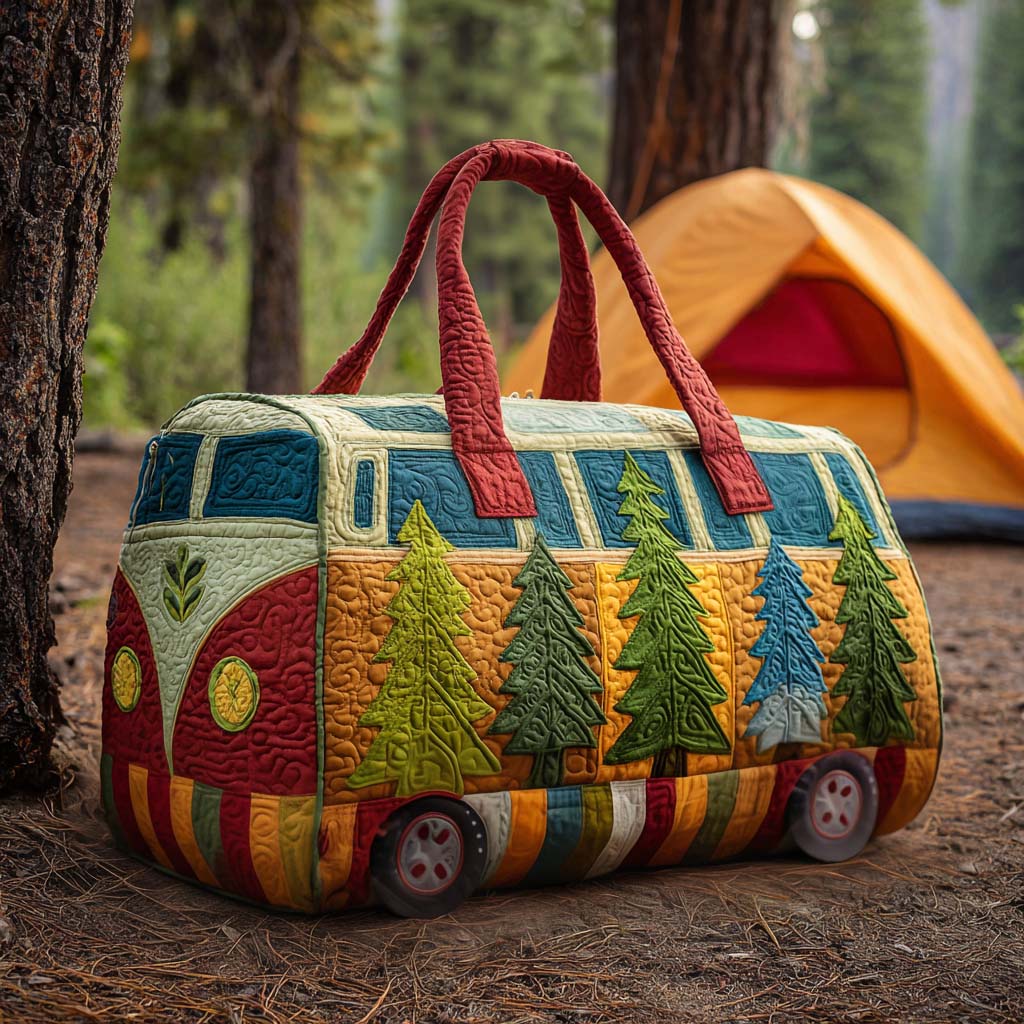 Padded Travel Bag - Retro Bus II