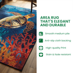 Aqua Turtle Area Rug NCU0NT10051