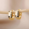 Timeless Sculpted Gold Hoop Earrings
