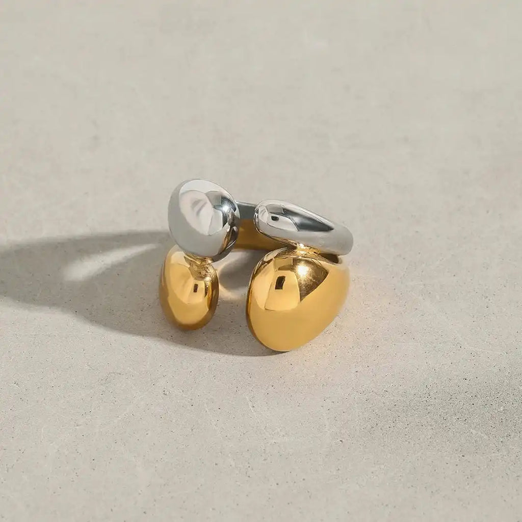 Two Tone Gold Silver Stackable Ring