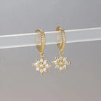 Classic Crystal Snowflake Drop Earrings