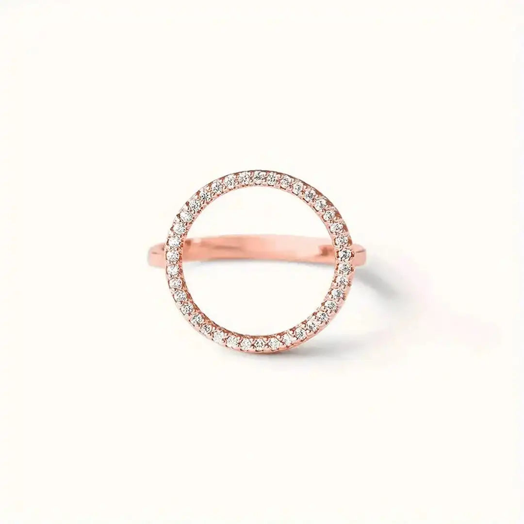 Round Cubic Circle Zirconia Ring
