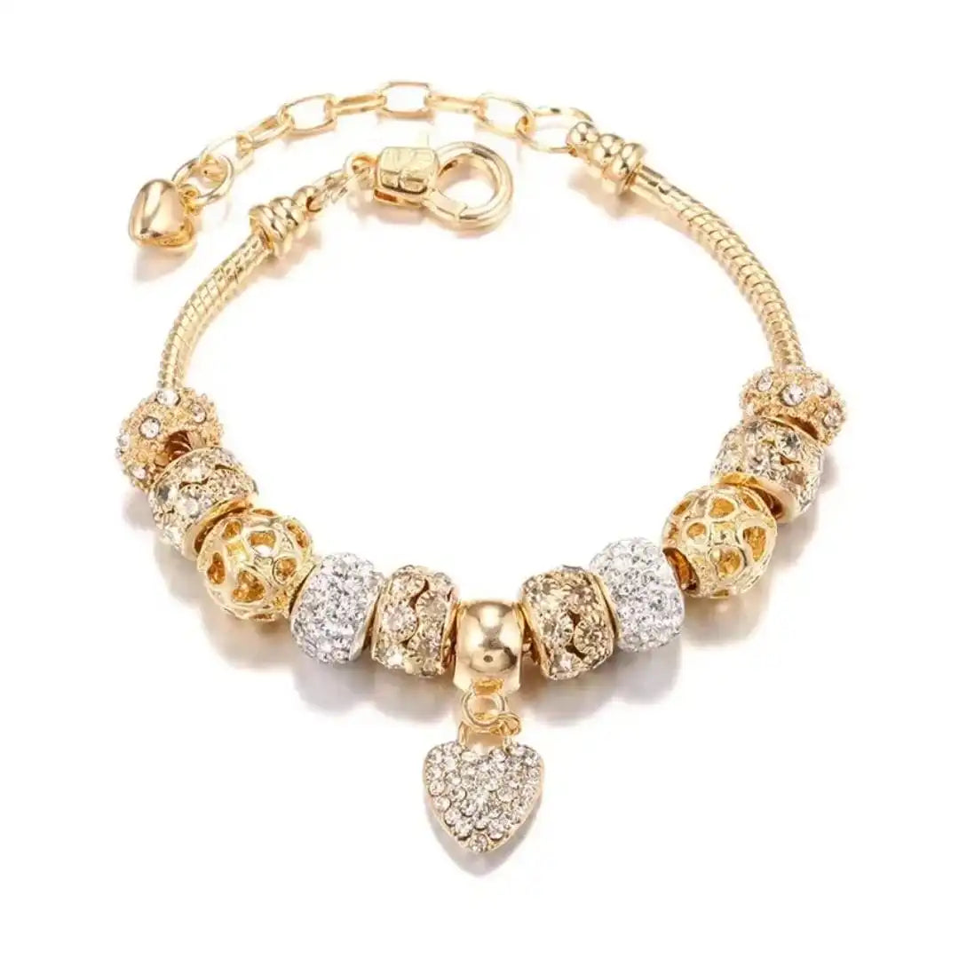 Chunky Gold Heart Bracelet