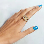 Intertwined Zirconia Ring Set
