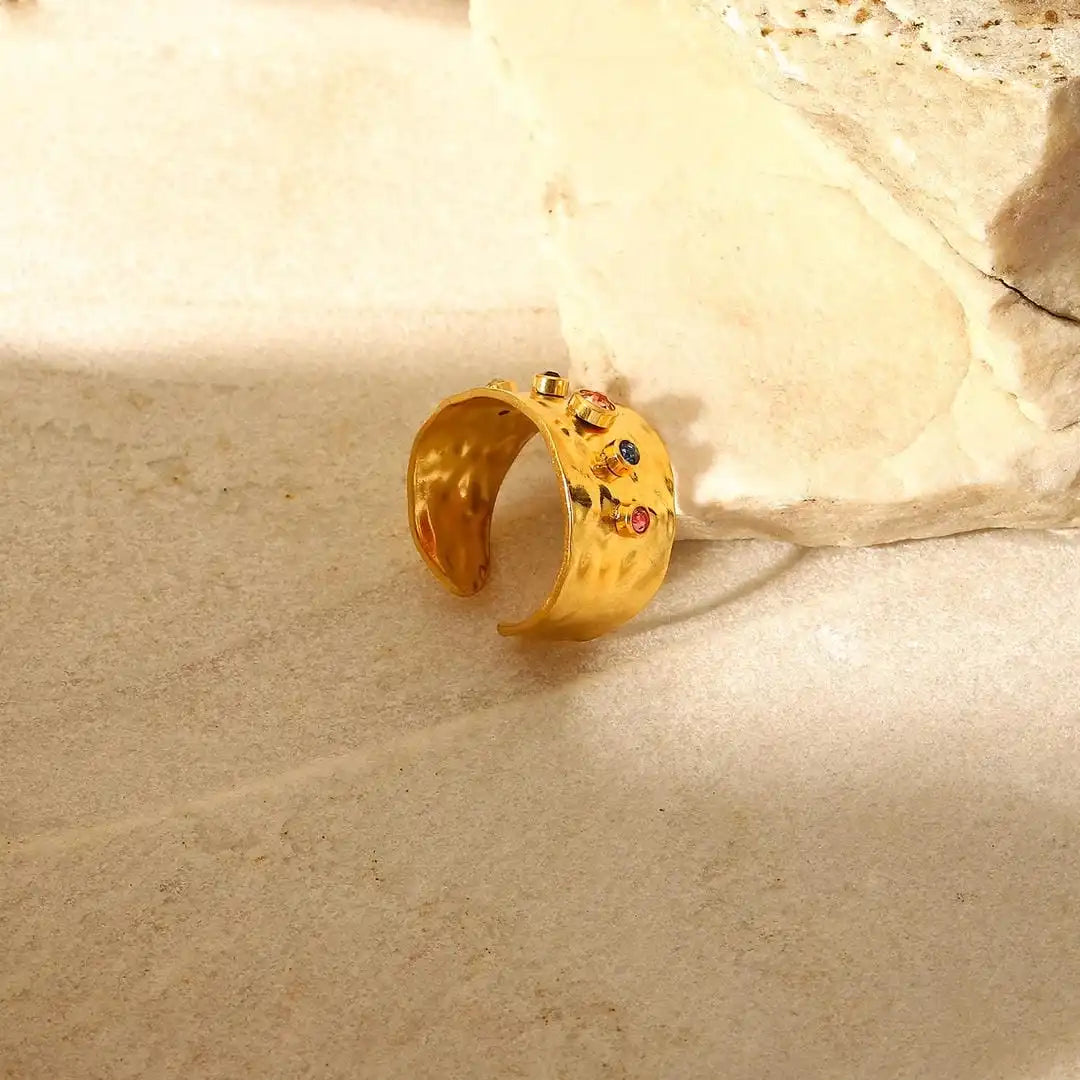 Vintage Gold Cubic Zirconia Ring