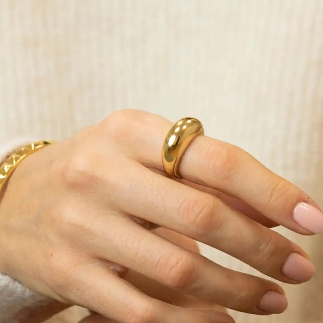 Timeless Golden Arc Ring