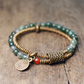 Moss Jade Double Layer Boho Bracelet