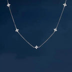 Gorgeous Flower Inlaid Zirconia Necklace