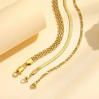 Stackable Bracelet Golden Pearl Set