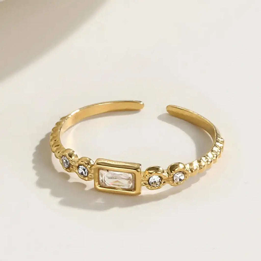 Baguette Station Open Ring