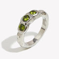 Vintage Golden Inlaid Gemstone Ring