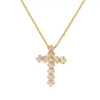 Timeless Silver Zirconia Cross Necklace