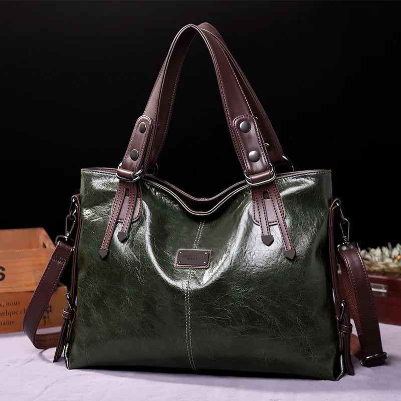 Leah - Women Refined Soft Leather Tote Bag